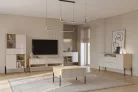 Ore két ajtós, két fiókos komód (24LKOG26) - lindberg tölgy/kasmír