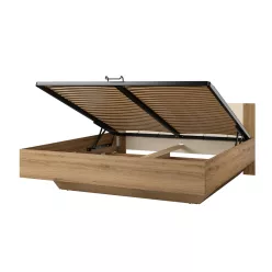   Vertina 180-as, gázliftes  ágykeret, ágyneműtartóval (24DBNH52) - vadtölgy / bézs