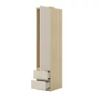 Terra egy ajtós két fiókos szekrény (24LBON95) - lindberg tölgy/sandy beige