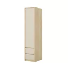 Terra egy ajtós két fiókos szekrény (24LBON95) - lindberg tölgy/sandy beige