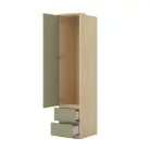 Terra egy ajtós két fiókos szekrény (24LEON95) - lindberg tölgy/eucalyptus
