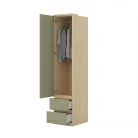 Terra egy ajtós két fiókos szekrény (24LEON95) - lindberg tölgy/eucalyptus