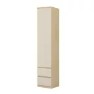 Terra egy ajtós, két fiókos gardróbszekrény (24LBON85) - lindberg tölgy/sandy beige
