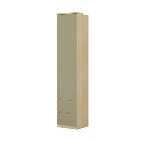 Terra egy ajtós, két fiókos gardróbszekrény (24LEON85) - lindberg tölgy/eucalyptus