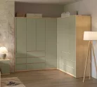 Terra egy ajtós, két fiókos gardróbszekrény (24LEON85) - lindberg tölgy/eucalyptus