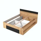 Beta franciaágy keret (160) 22MW1691 - mauvella tölgy/fekete