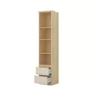 Terra két fiókos könyvespolc (24LBON83) - lindberg tölgy/sandy beige