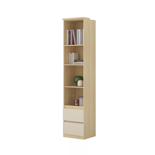 Terra két fiókos könyvespolc (24LBON83) - lindberg tölgy/sandy beige