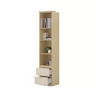 Terra két fiókos könyvespolc (24LBON83) - lindberg tölgy/sandy beige