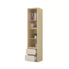 Terra két fiókos könyvespolc (24LBON83) - lindberg tölgy/sandy beige