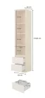 Terra két fiókos könyvespolc (24LBON83) - lindberg tölgy/sandy beige
