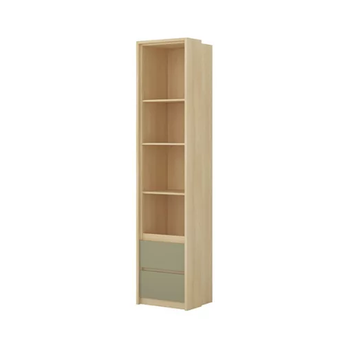 Terra két fiókos könyvespolc (24LEON83) - lindberg tölgy/eucalyptus