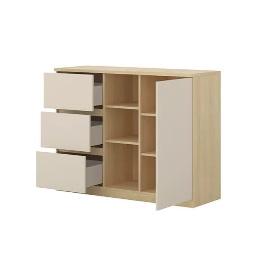 Terra komód (24LBON27) - lindberg tölgy/sandy beige