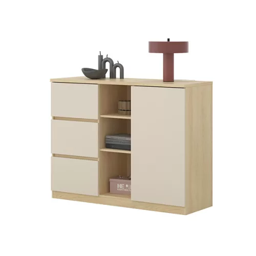Terra komód (24LBON27) - lindberg tölgy/sandy beige