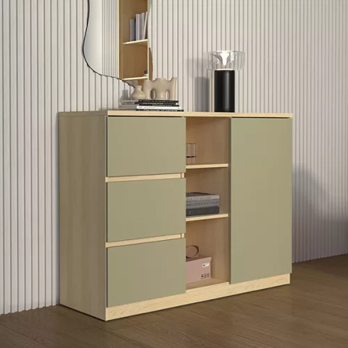Terra komód (24LEON27) - lindberg tölgy/eucalyptus