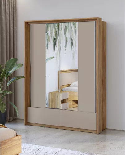Impressio gardrób 160 cm (24MCNJ61) - mauvella tölgy/congo