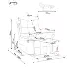 ATOS RAVEN relax fotel (bézs)