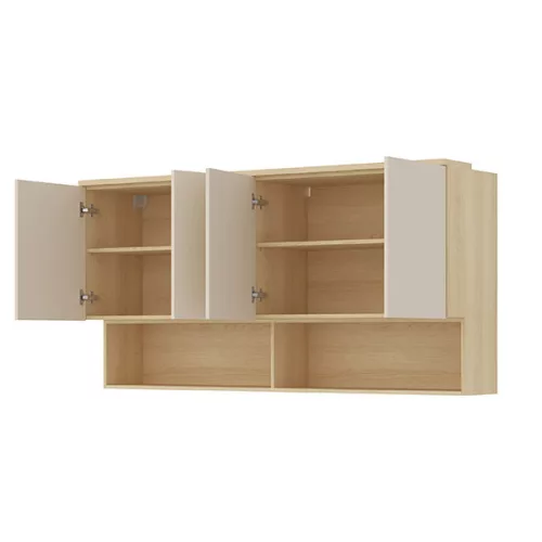 Terra fali szekrény (24LBON12) - lindberg tölgy/ sandy beige