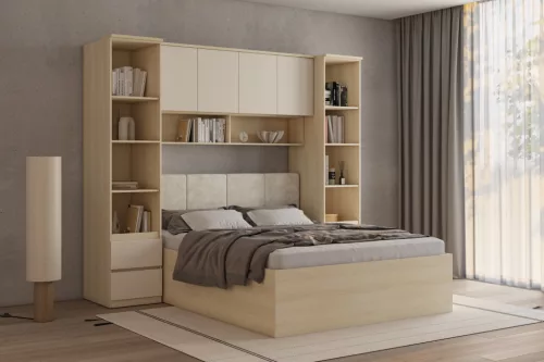 Terra fali szekrény (24LBON12) - lindberg tölgy/ sandy beige