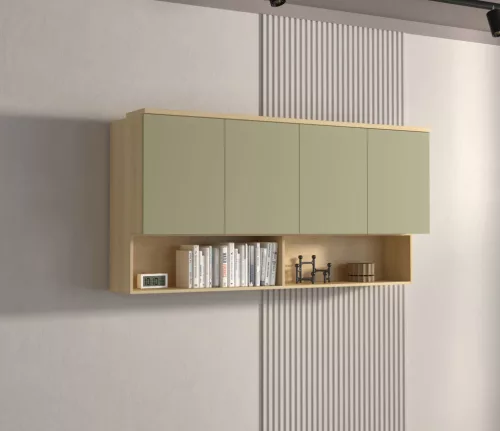 Terra fali szekrény (24LEON12) - lindberg tölgy/eucalyptus