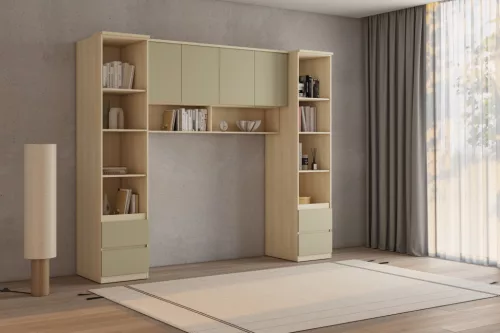Terra fali szekrény (24LEON12) - lindberg tölgy/eucalyptus