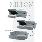 Milton univerzális sarokkanapé - antracit
