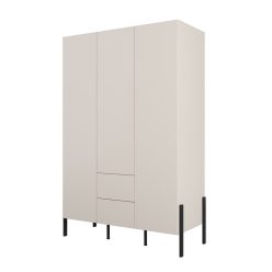   Jukon S három ajtós, két fiókos gardróbszekrény (24KSND19) - kasmír