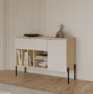 Ore egy ajtós, egy fiókos komód (24LKOG45) - lindberg tölgy/kasmír