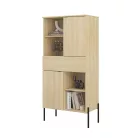 Ore két ajtós, egy fiókos magas szekrény (24LGOG42) - lindberg tölgy