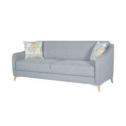 EMPOLI háromüléses egyenes kanapé - világos szürke