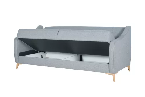 EMPOLI háromüléses egyenes kanapé - világos szürke