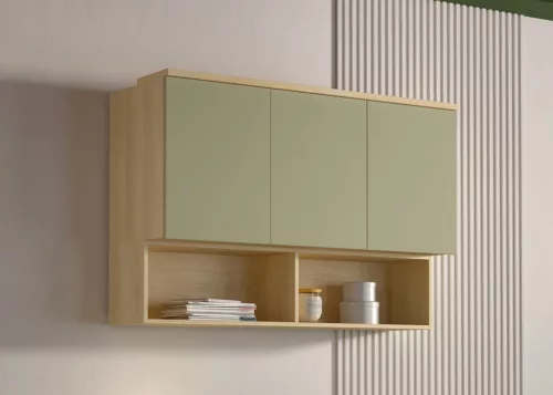 Terra fali szekrény (24LEON11) - lindberg tölgy/eucalyptus