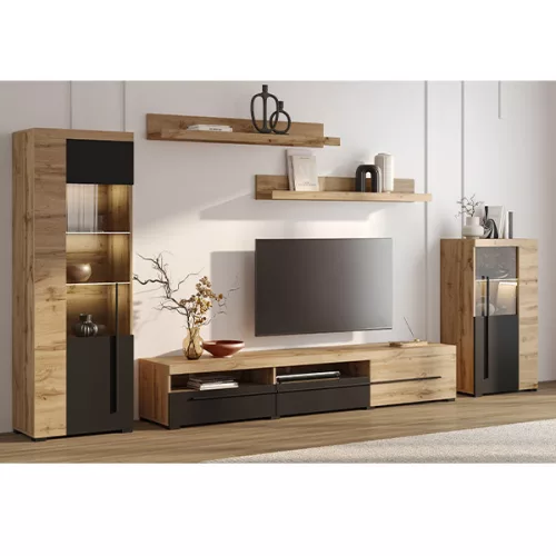 Roger nappali szett (22N2ZH11) - wotan tölgy/matt fekete