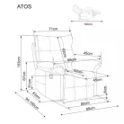 ATOS RAVEN relax fotel (cappuccino)