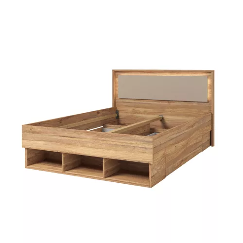 Impressio 140 cm-es ágykeret (24MCNJ30) - mauvella tölgy/congo