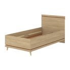 Scandi ágykeret (24D5OH34) - téglavörös/tölgy