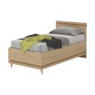 Scandi ágykeret (24D5OH34) - téglavörös/tölgy