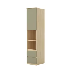   Terra egy ajtós két fiókos könyvespolc (24LEON84) - lindberg tölgy/eucalyptus